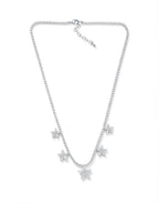 Girocollo di strass più fiori di strass