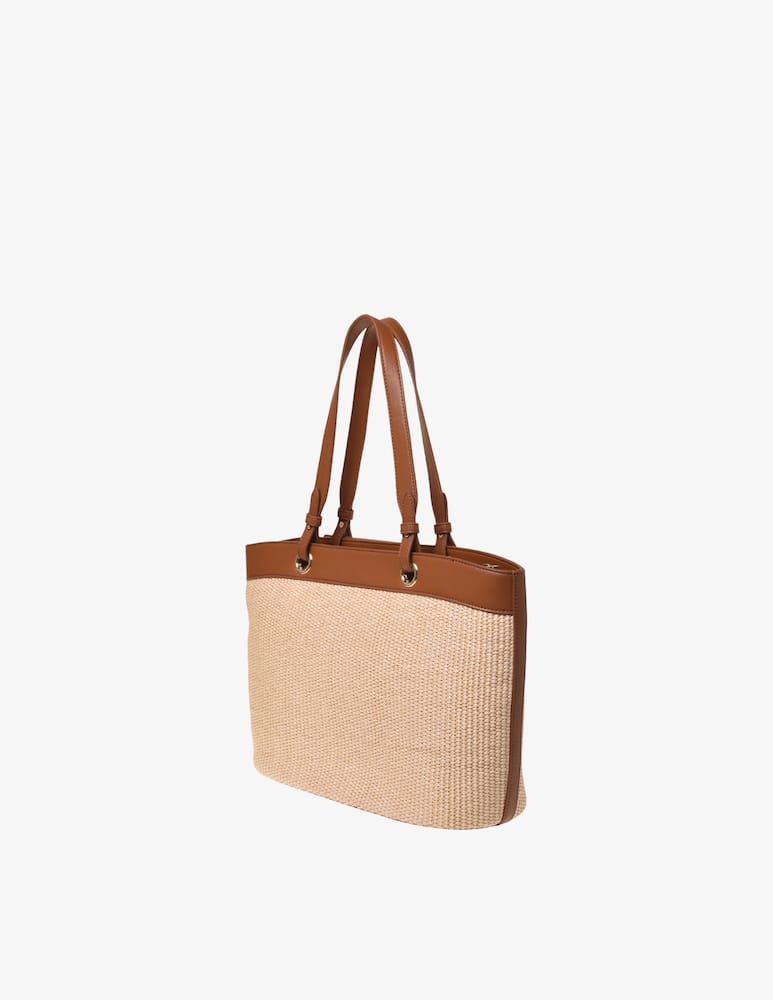 BORSA A SPALLA LOVE MOSCHINO NATURALE CUOIO