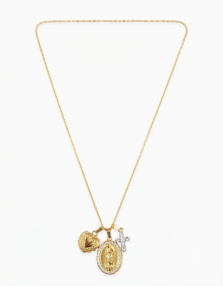 Collana -croce sacro cuore