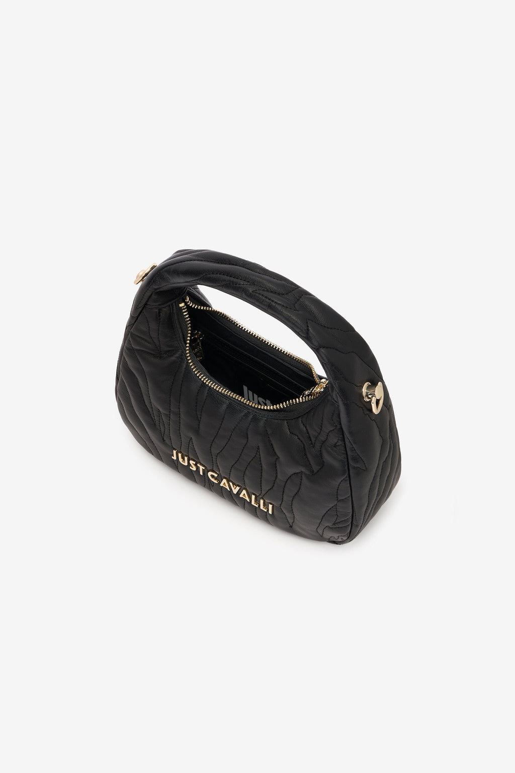 Quilted Hobo Bag with Logo