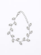 BRACCIALE FOGLIA STRASS