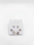 Orecchini fiori con strass