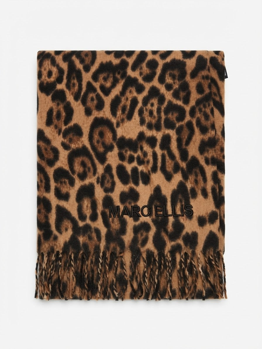 MARC ELLIS SCIARPA ANIMALIER FRANGE