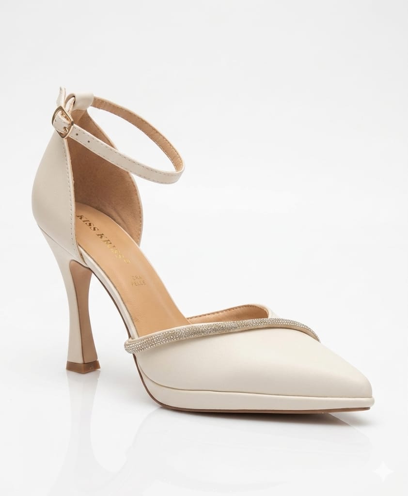 Decolte punta tallone con strass
