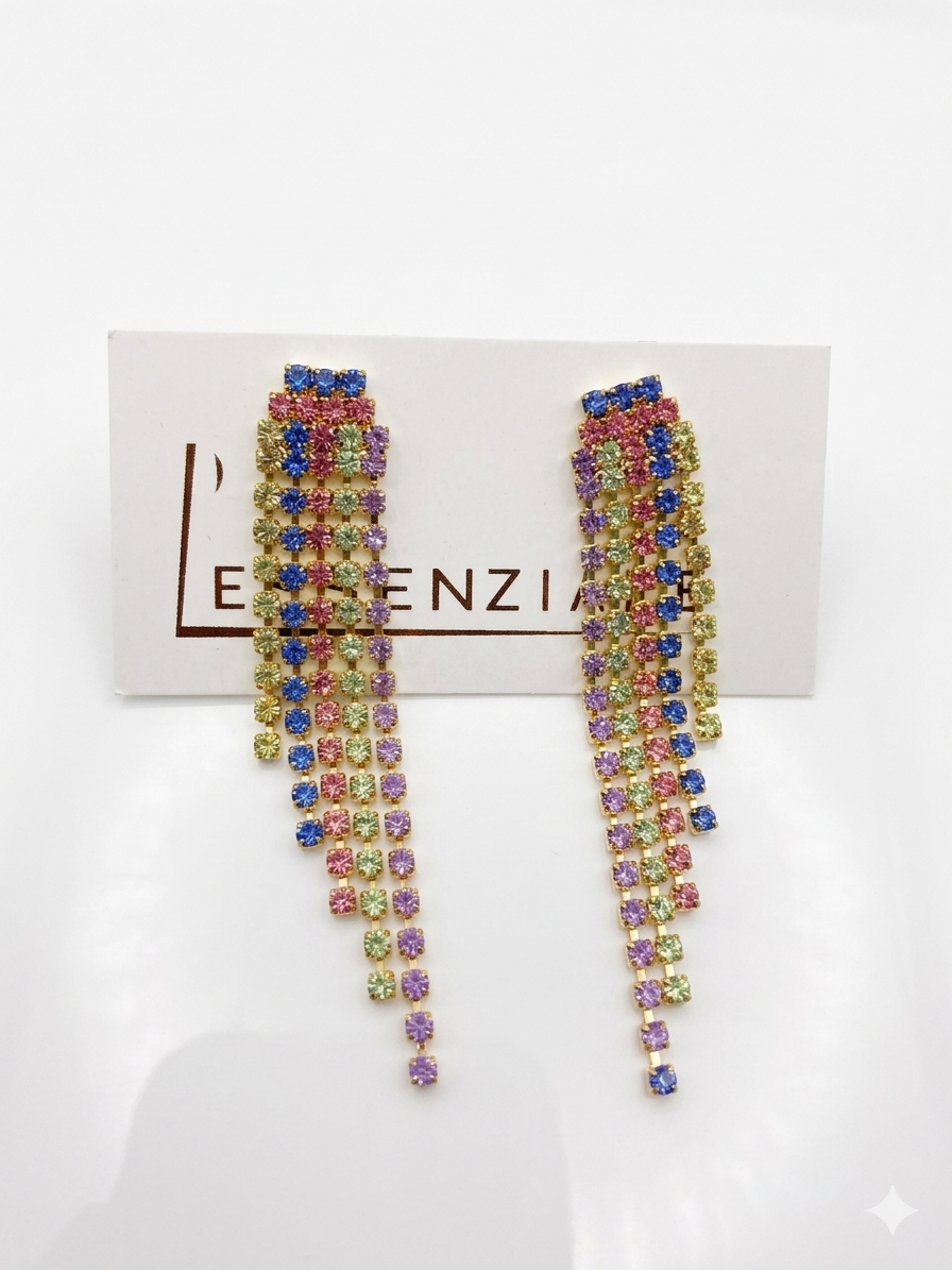 Orecchini Swarovski asimmetrico