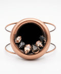 Bracciale ottone satinato con svarowski