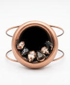 Bracciale ottone satinato con svarowski