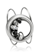 Bracciale ottone satinato con svarowski