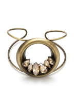 Bracciale ottone satinato con svarowski
