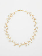 Collana foglie di strass