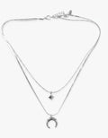 Collana doppio filo con stella e luna