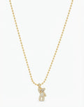 Collana acciaio con orsetto di strass