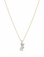 Collana acciaio con orsetto di strass