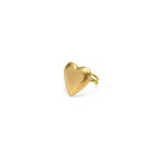 Anello cuore bombato