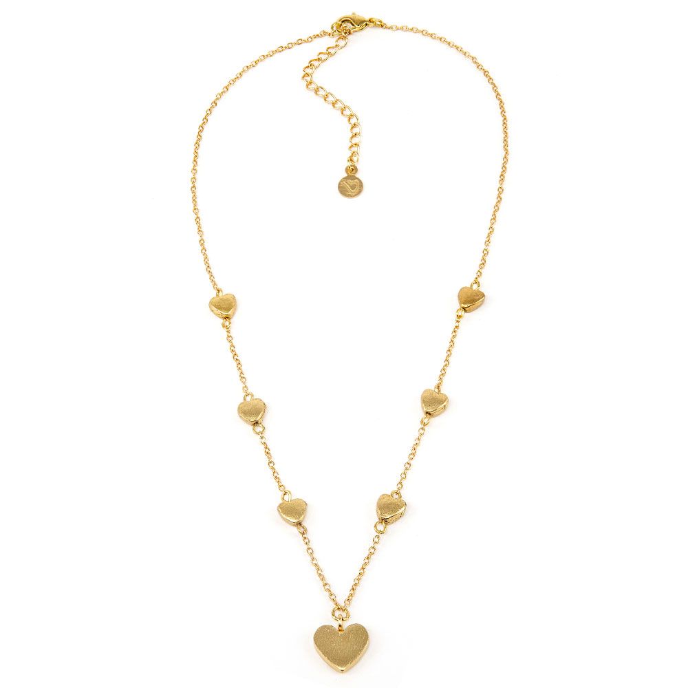 Collana catena cuori