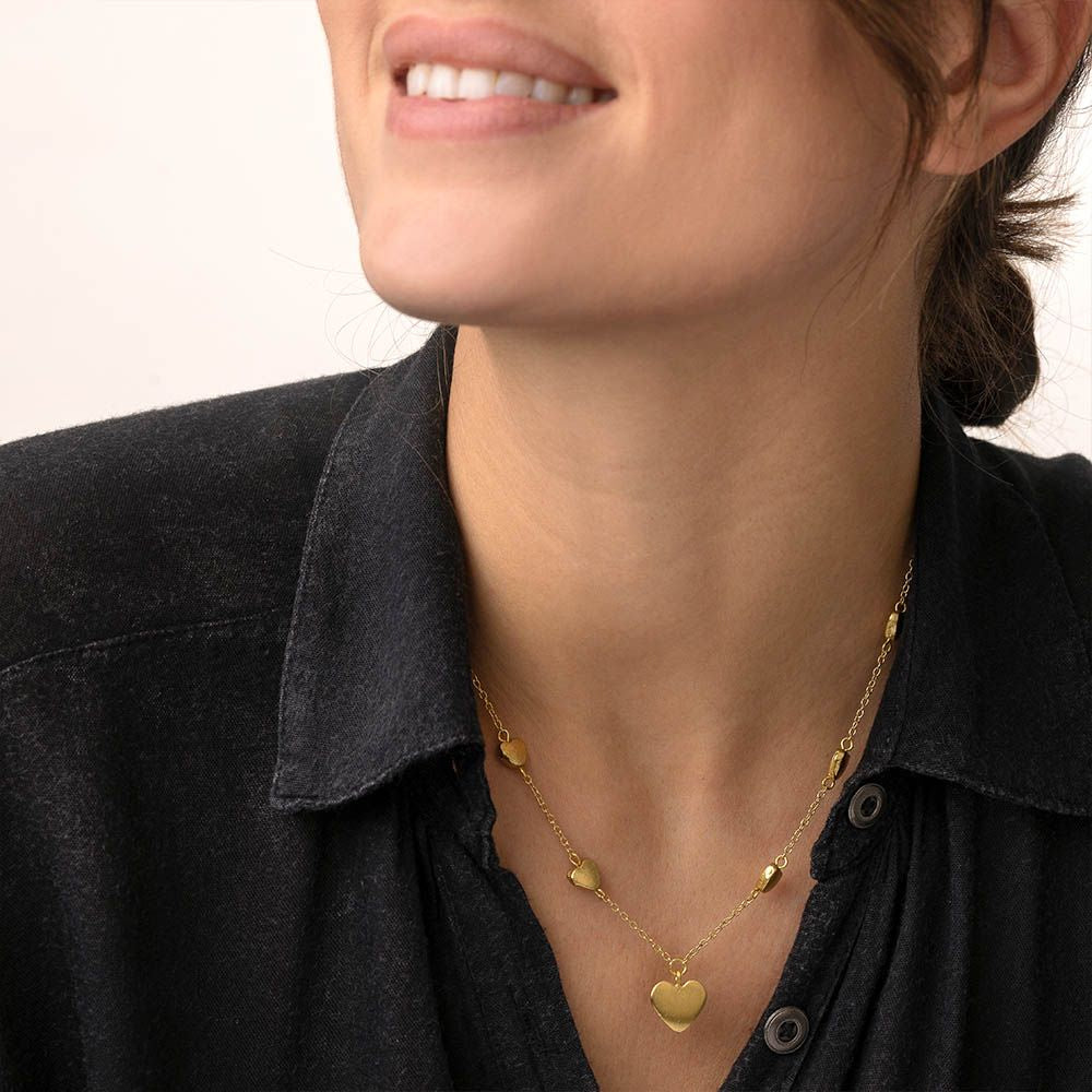Collana catena cuori