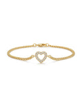 Bracciale Catena cuore brillanti vestopazzo