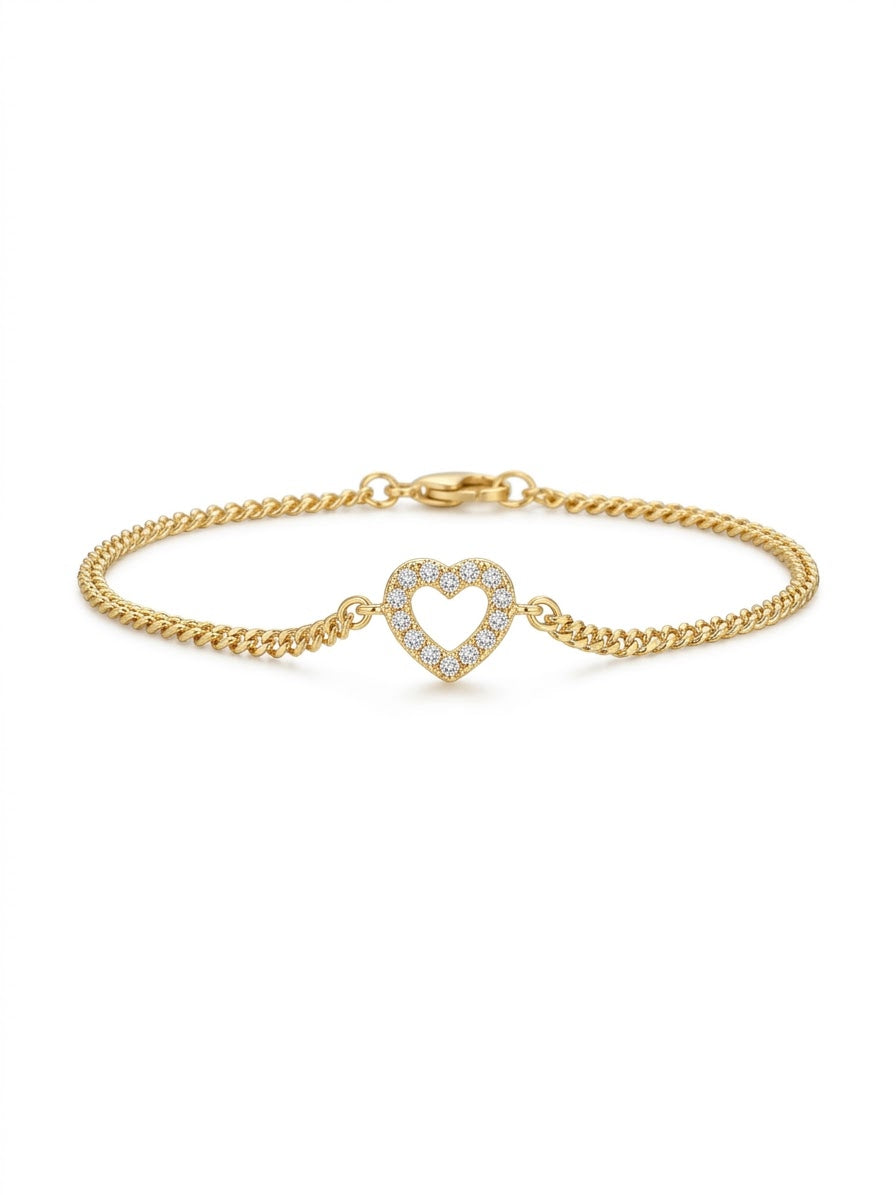Bracciale Catena cuore brillanti vestopazzo