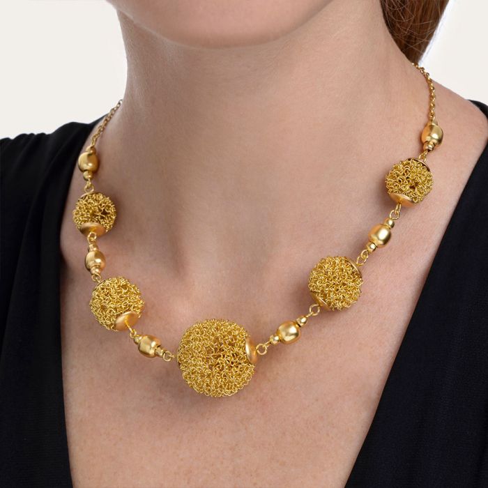 COLLANA 5 SFERE VESTOPAZZO