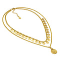 New COLLANA 2 FILI MONETE VESTOPAZZO