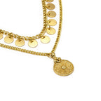 New COLLANA 2 FILI MONETE VESTOPAZZO