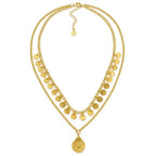 New COLLANA 2 FILI MONETE VESTOPAZZO