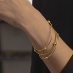 3 BANGLES OVALI SFERE VESTOPAZZO