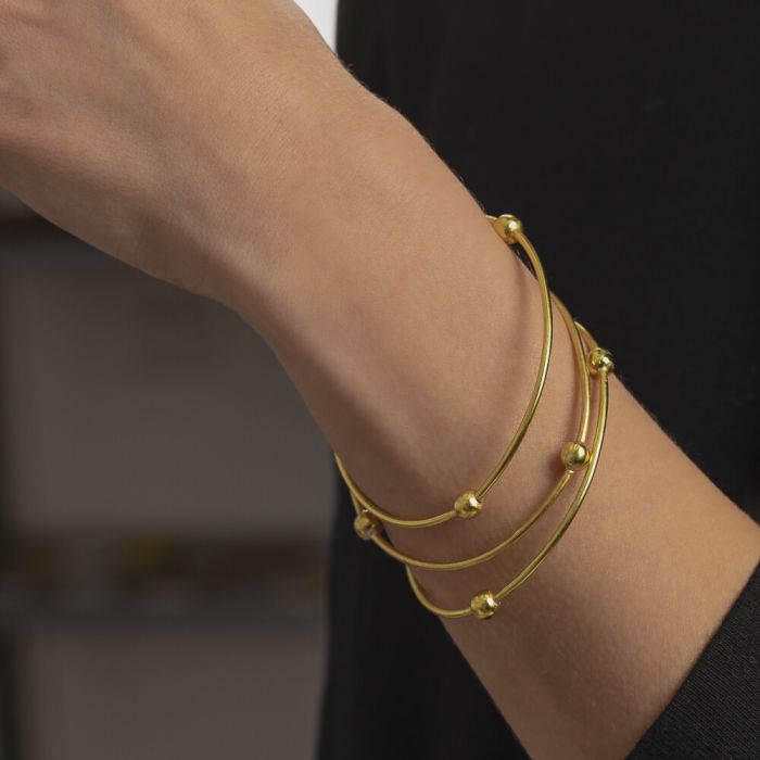 3 BANGLES OVALI SFERE VESTOPAZZO