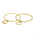 2 BRACCIALI CUORI ONDULATI